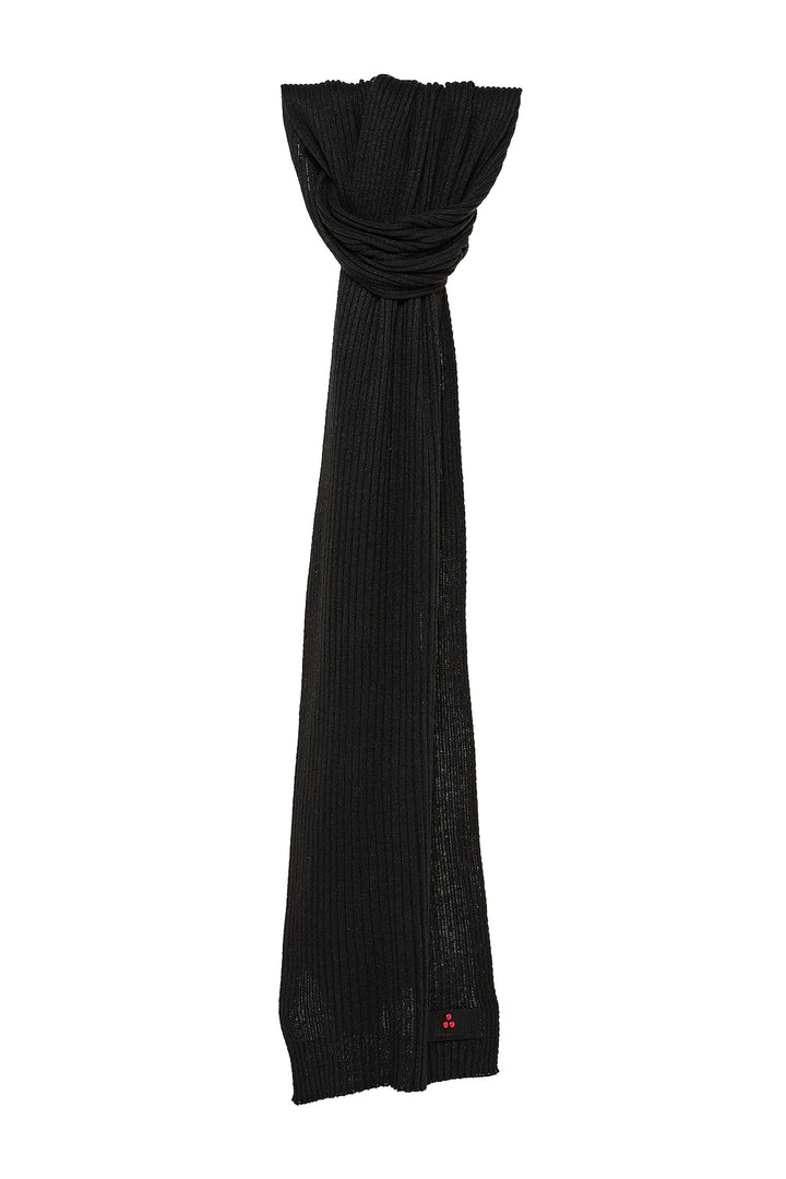 PEUTEREY Sciarpa nera con texture in maglia - Mancinelli 1954
