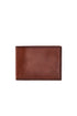 Brown leather wallet with coin purse
