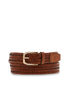 Classic brown belt in woven leather