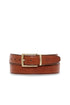 Classic two-tone brown and black leather belt