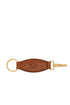 Brown leather keychain with ring