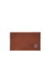 Brown leather tobacco holder with logo