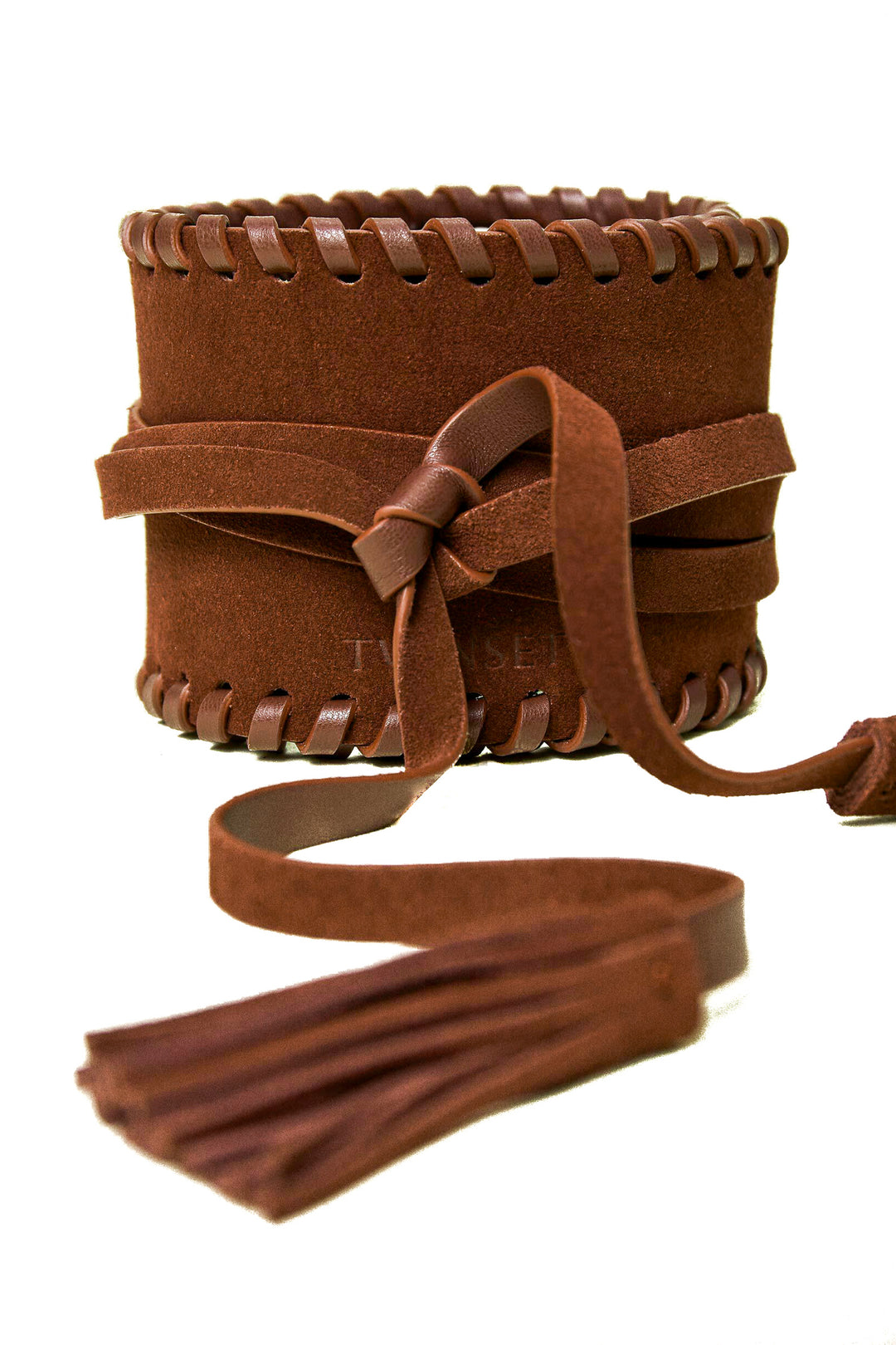 TWINSET Cintura fusciacca cuoio in pelle scamosciata - Mancinelli 1954