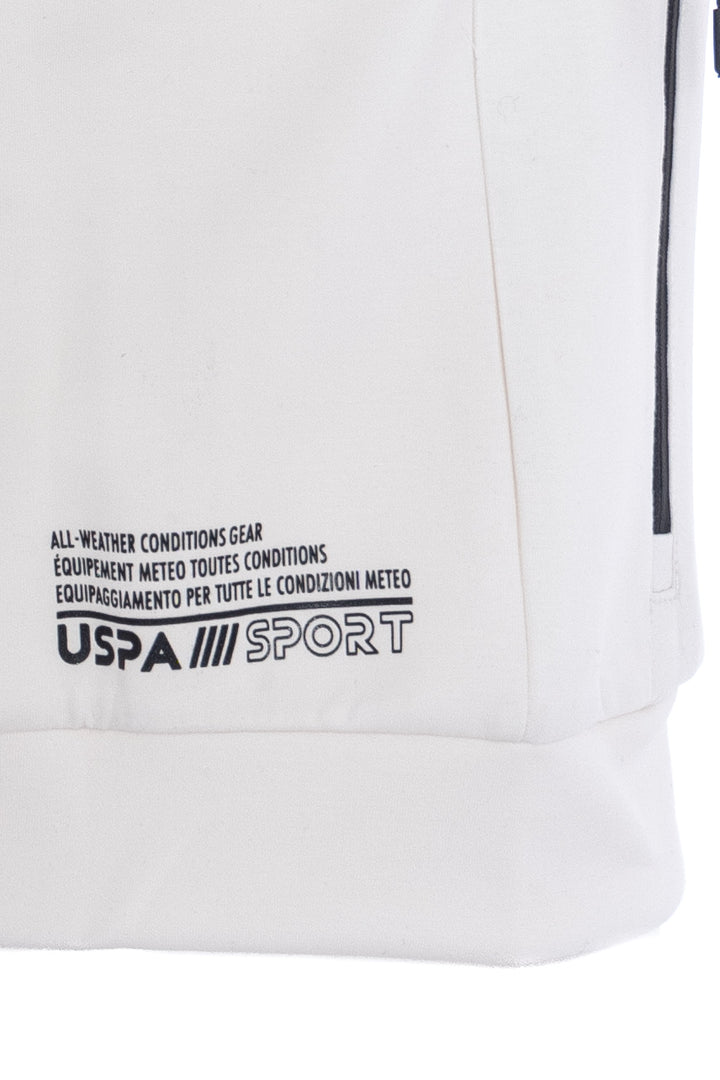U.S. POLO ASSN. Felpa bianca in tessuto tecnico con logo U.S. Polo Assn. - Mancinelli 1954