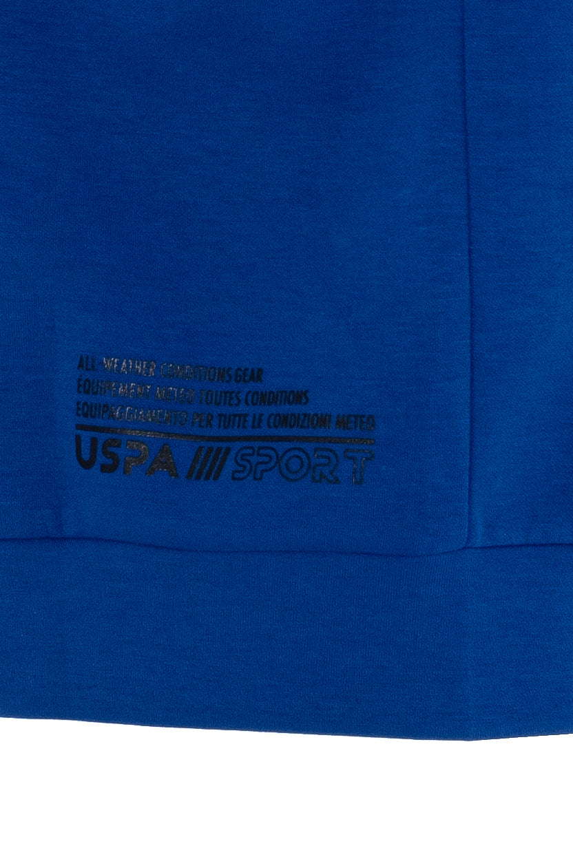 U.S. POLO ASSN. Felpa blu in tessuto tecnico con logo U.S. Polo Assn. - Mancinelli 1954