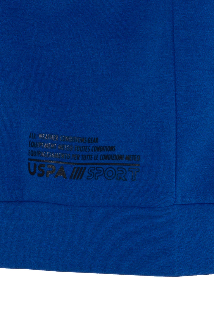 U.S. POLO ASSN. Felpa blu in tessuto tecnico con logo U.S. Polo Assn. - Mancinelli 1954