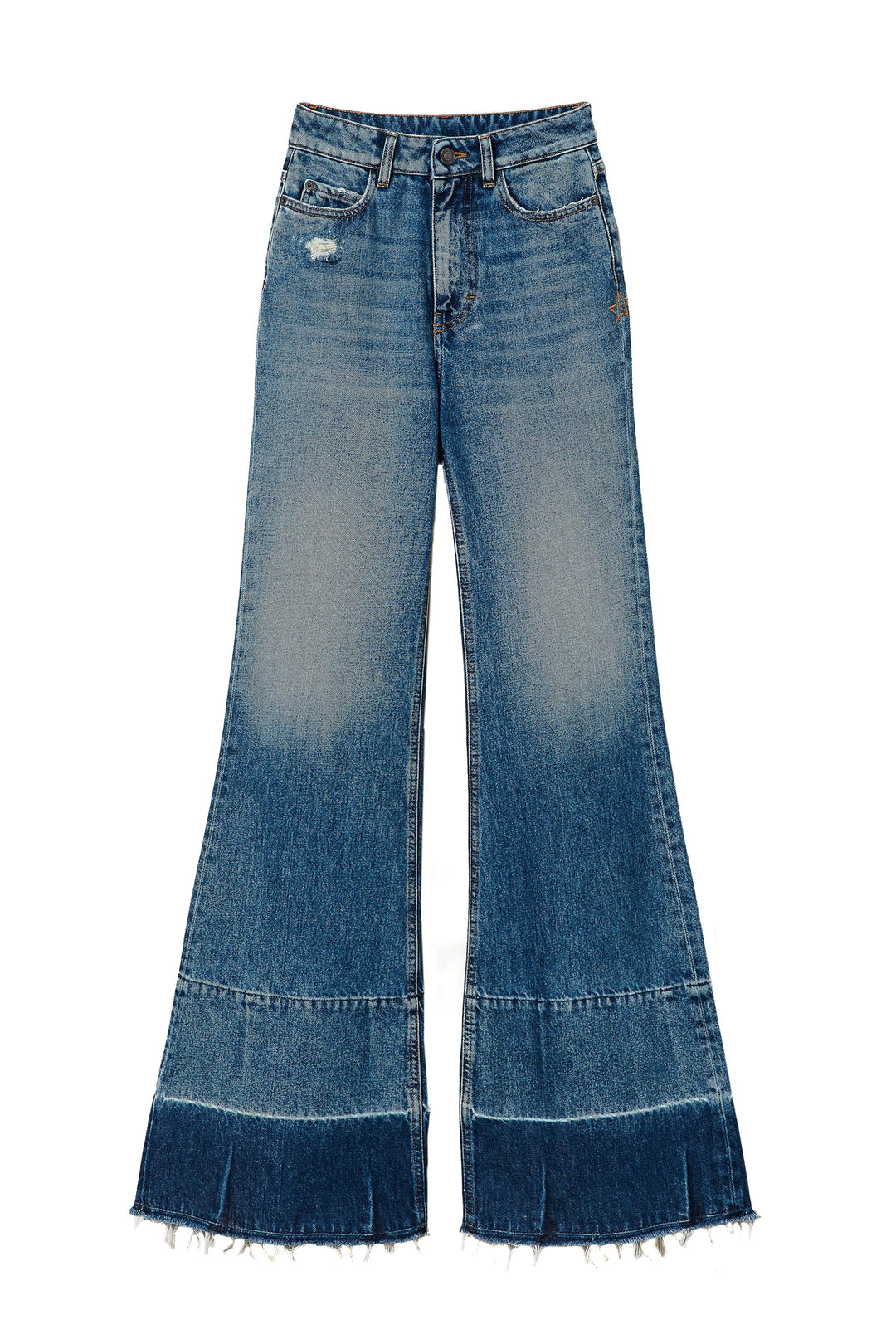 ACTITUDE TWINSET Jeans bell bottom con fondi sfrangiati - Mancinelli 1954