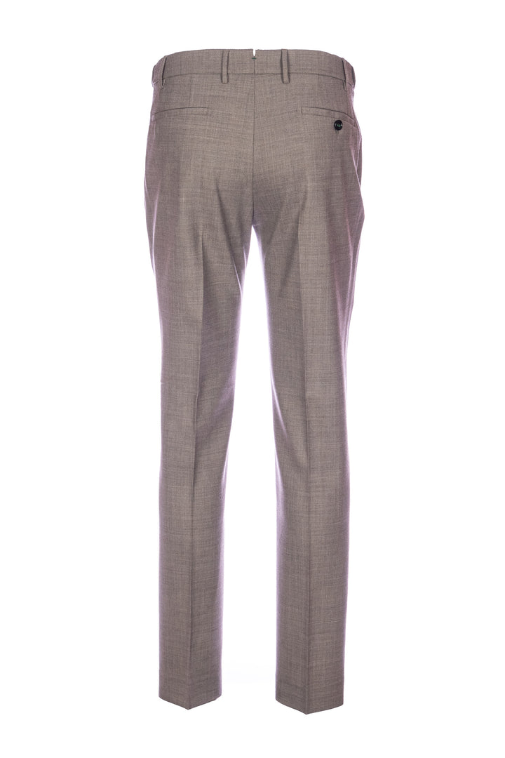 BERWICH Pantalone marrone chiaro in misto lana stretch - Mancinelli 1954