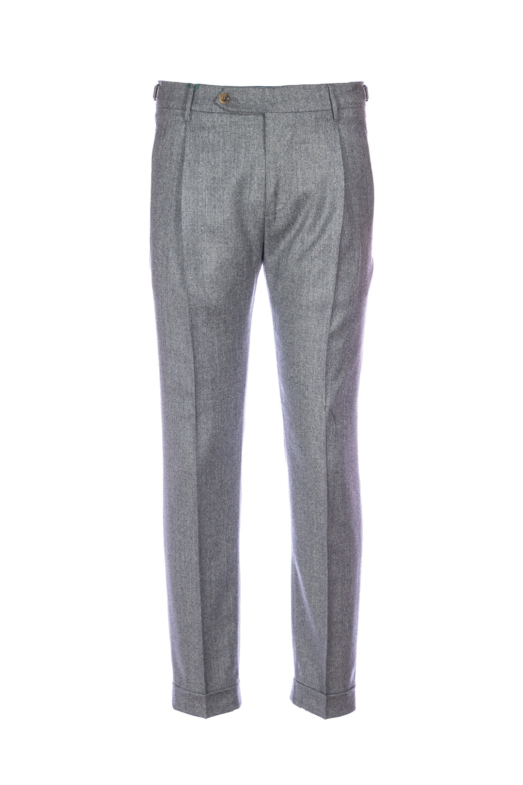 BERWICH Pantalone retro grigio in lana vergine stretch con una pince - Mancinelli 1954