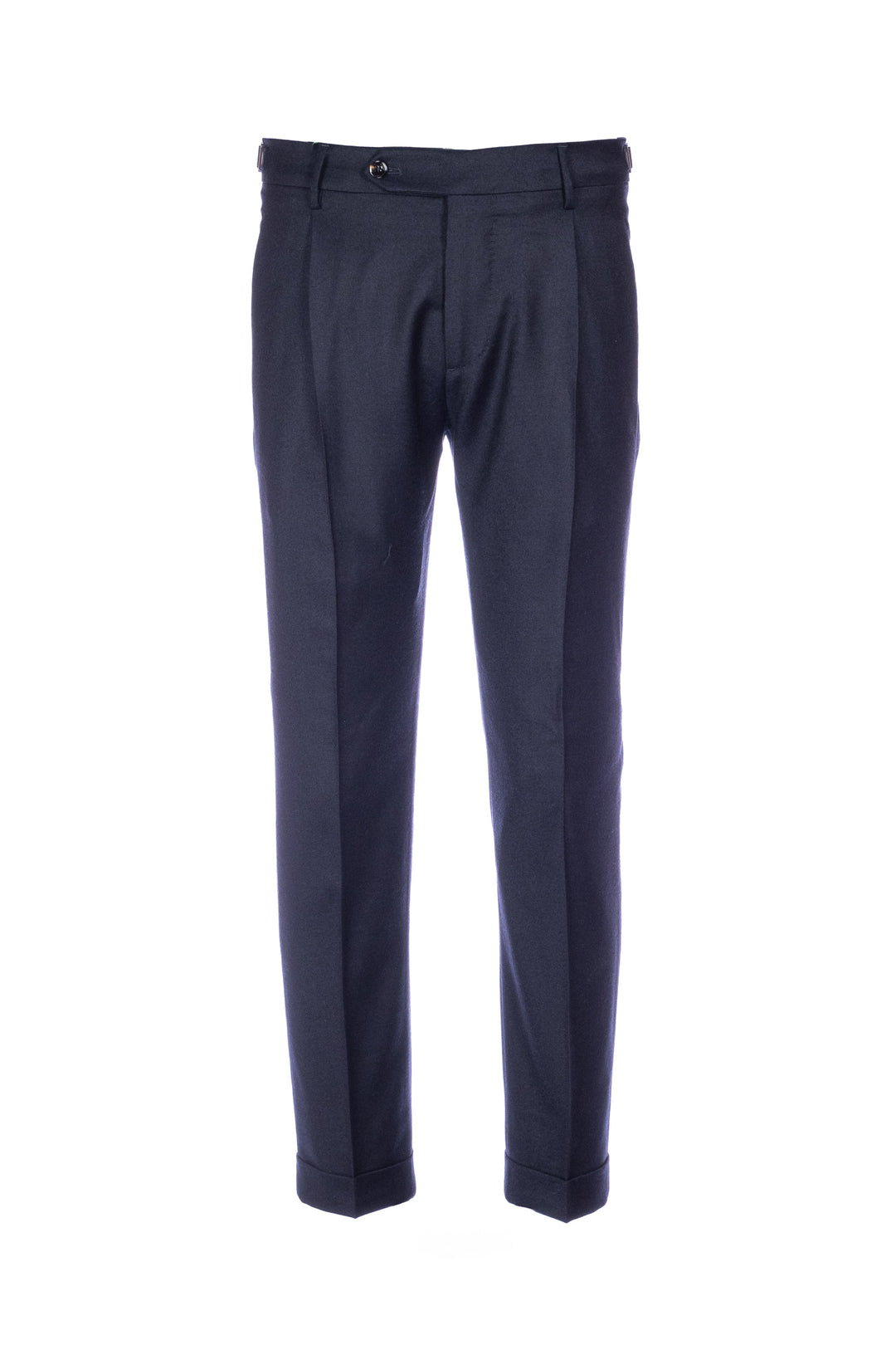 BERWICH Pantalone retro blu navy in lana vergine stretch con una pince - Mancinelli 1954