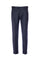 Pantalone retro blu navy in lana vergine stretch con una pince