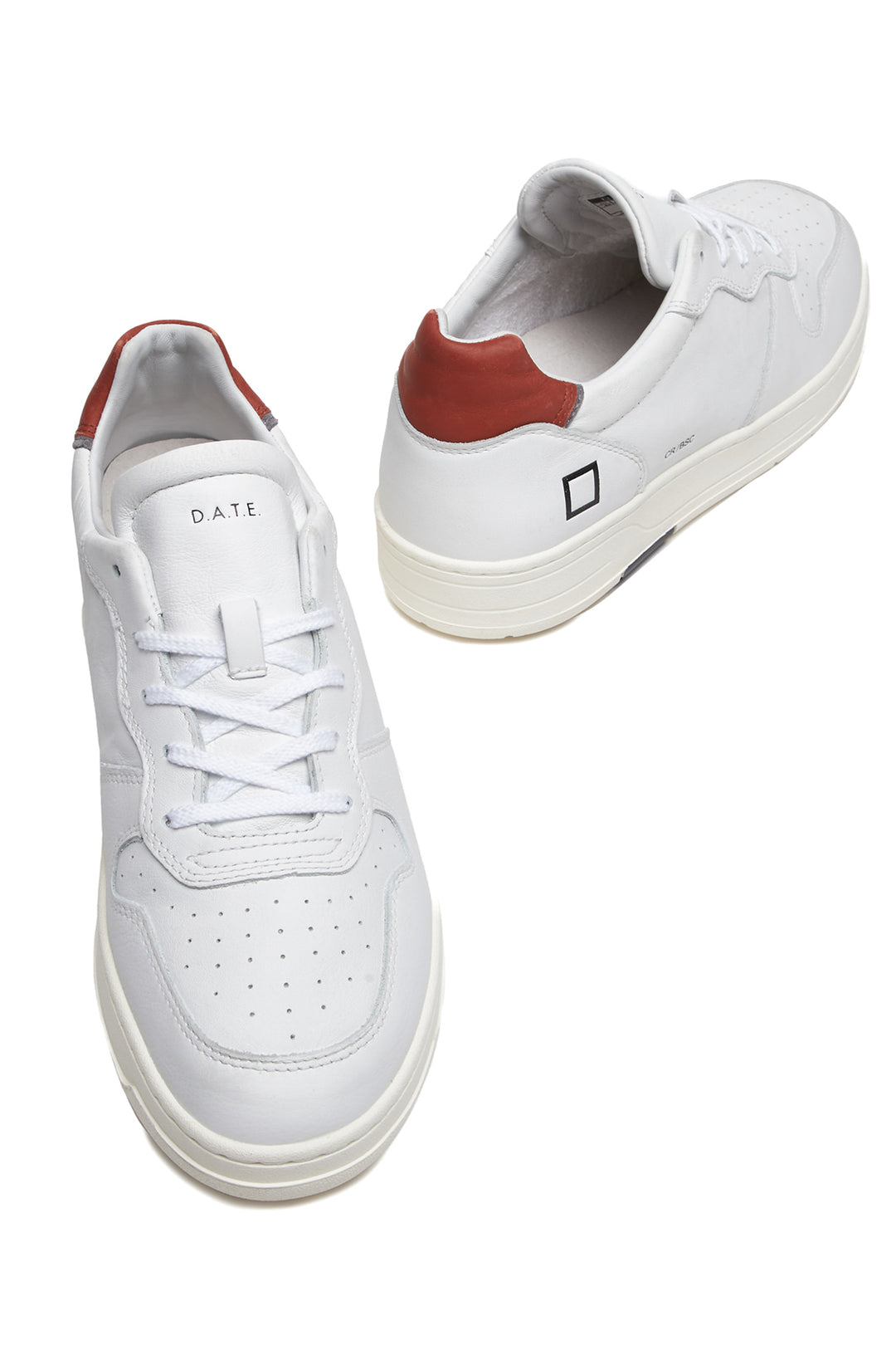 DATE Sneaker Court Basic White-Brick - Mancinelli 1954
