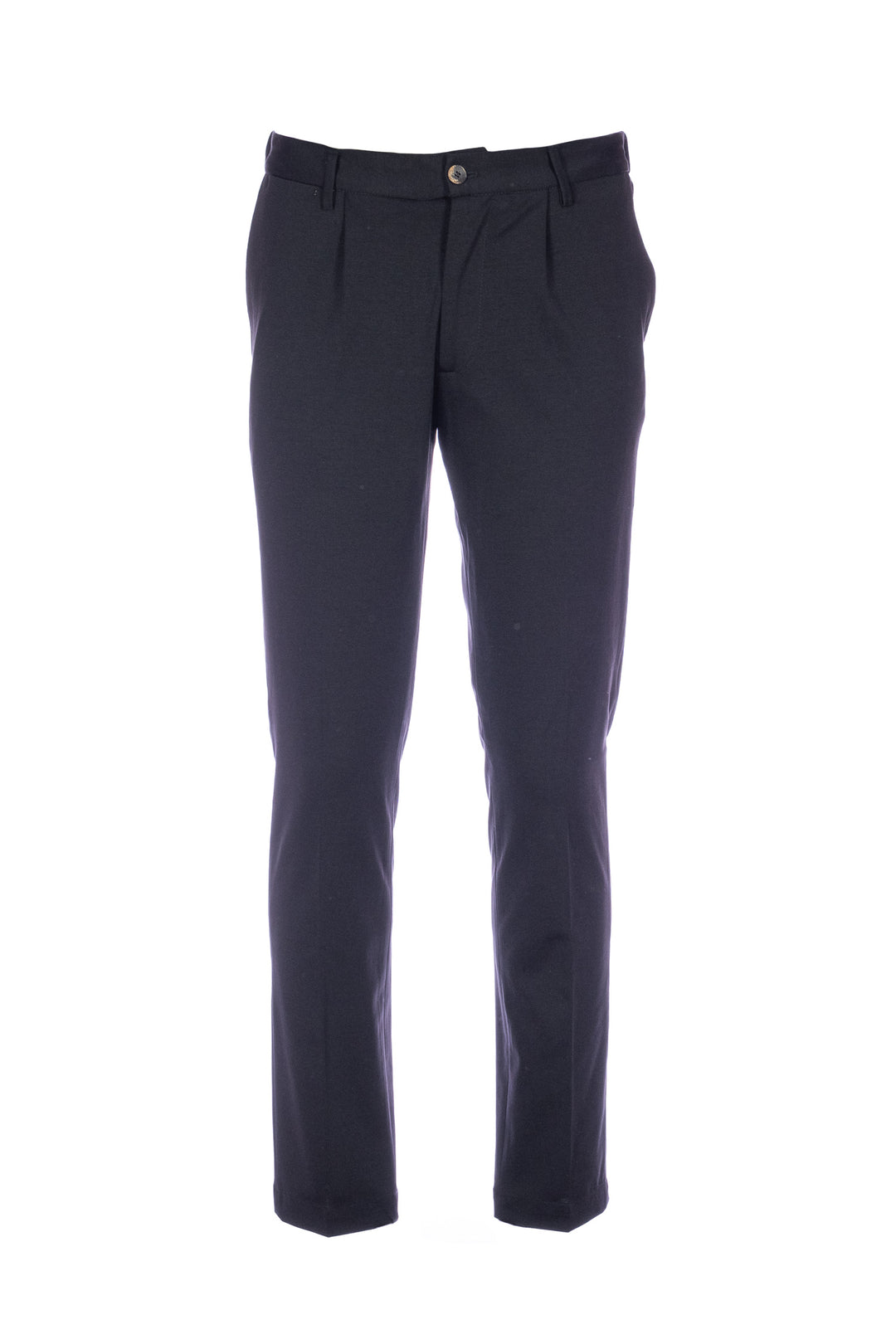 DEVORE Pantalone nero in cotone stretch con vita elastica e una pince - Mancinelli 1954