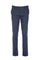 Pantalone blu navy in cotone micro pin con vita elastica