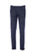 Pantalone blu navy in cotone supima 3-ply con vita elastica