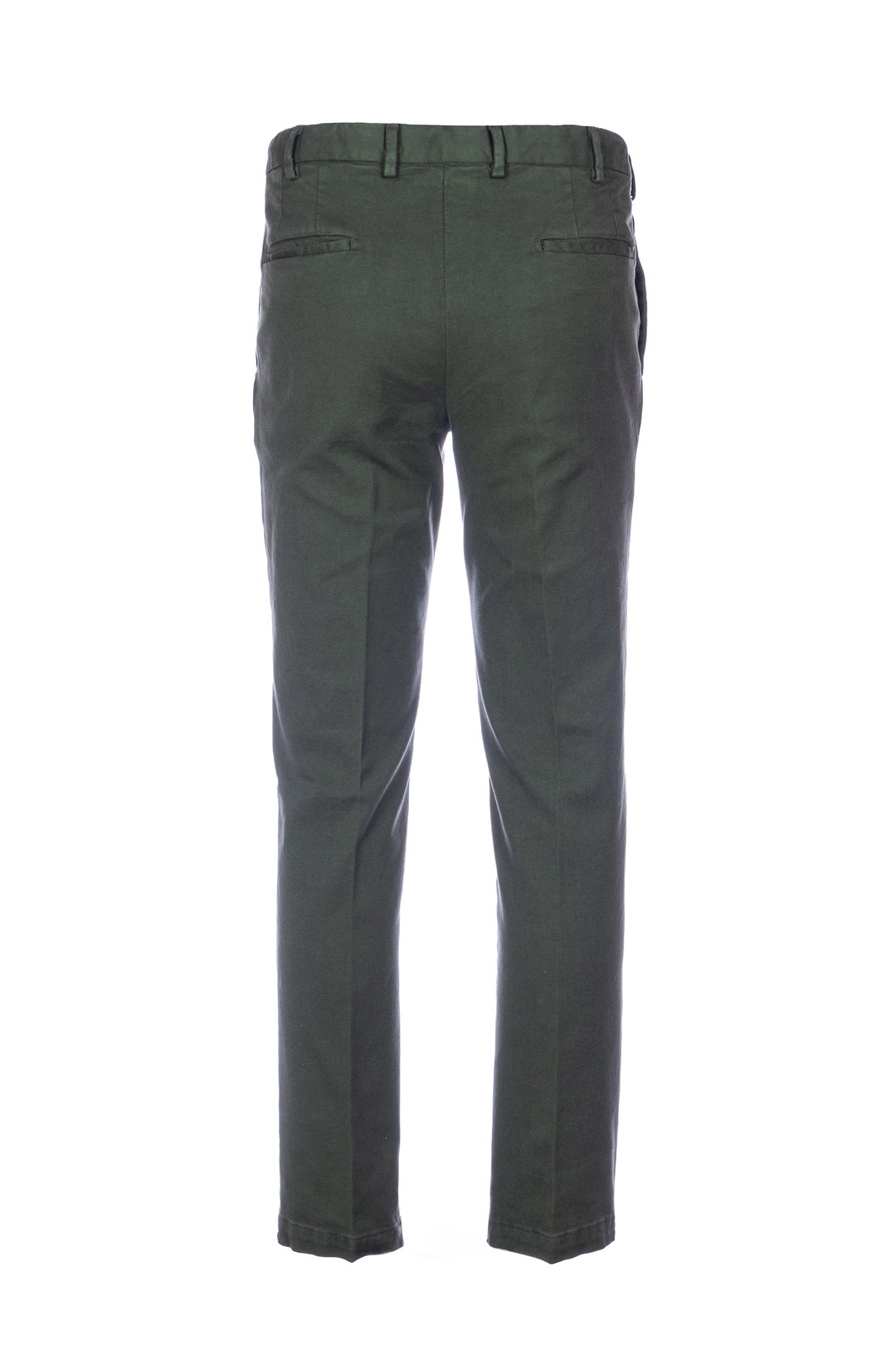 DEVORE Pantalone verde in cotone supima 3-ply con vita elastica - Mancinelli 1954