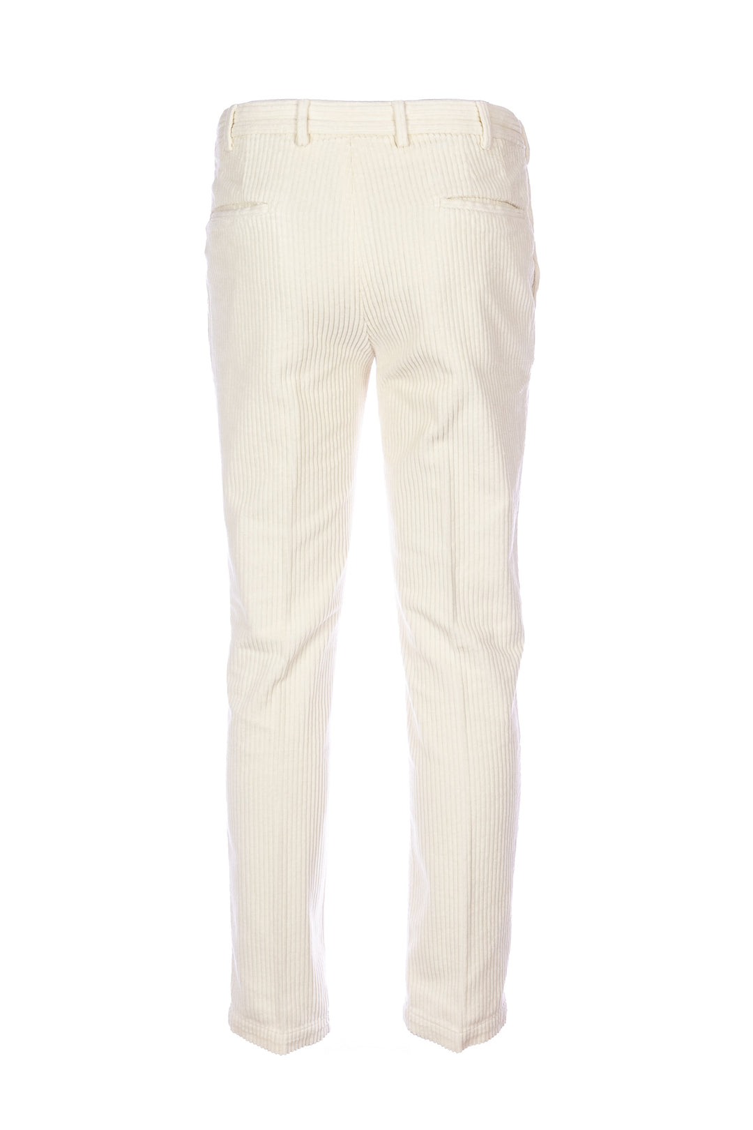 DEVORE Pantalone bianco latte in velluto rocciatore con vita elastica - Mancinelli 1954