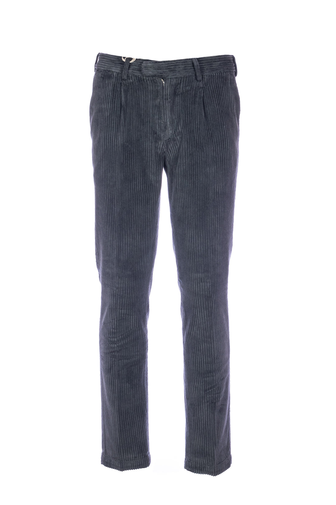 DEVORE Pantalone grigio scuro in velluto rocciatore con vita elastica - Mancinelli 1954
