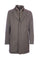 Cappotto imbottito grigio in lana tecnica con pettorina rimovibile
