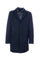Cappotto imbottito blu scuro in lana tecnica con pettorina rimovibile