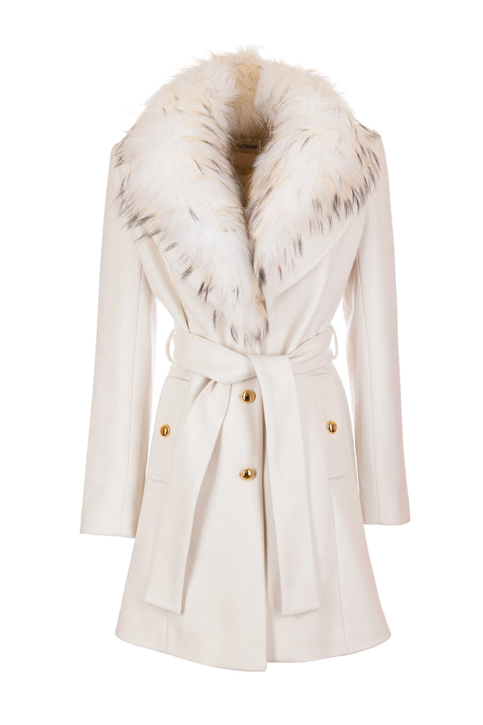 Fracomina Cappotto Cappotto Con Collo In Pelliccia FRACOMINA