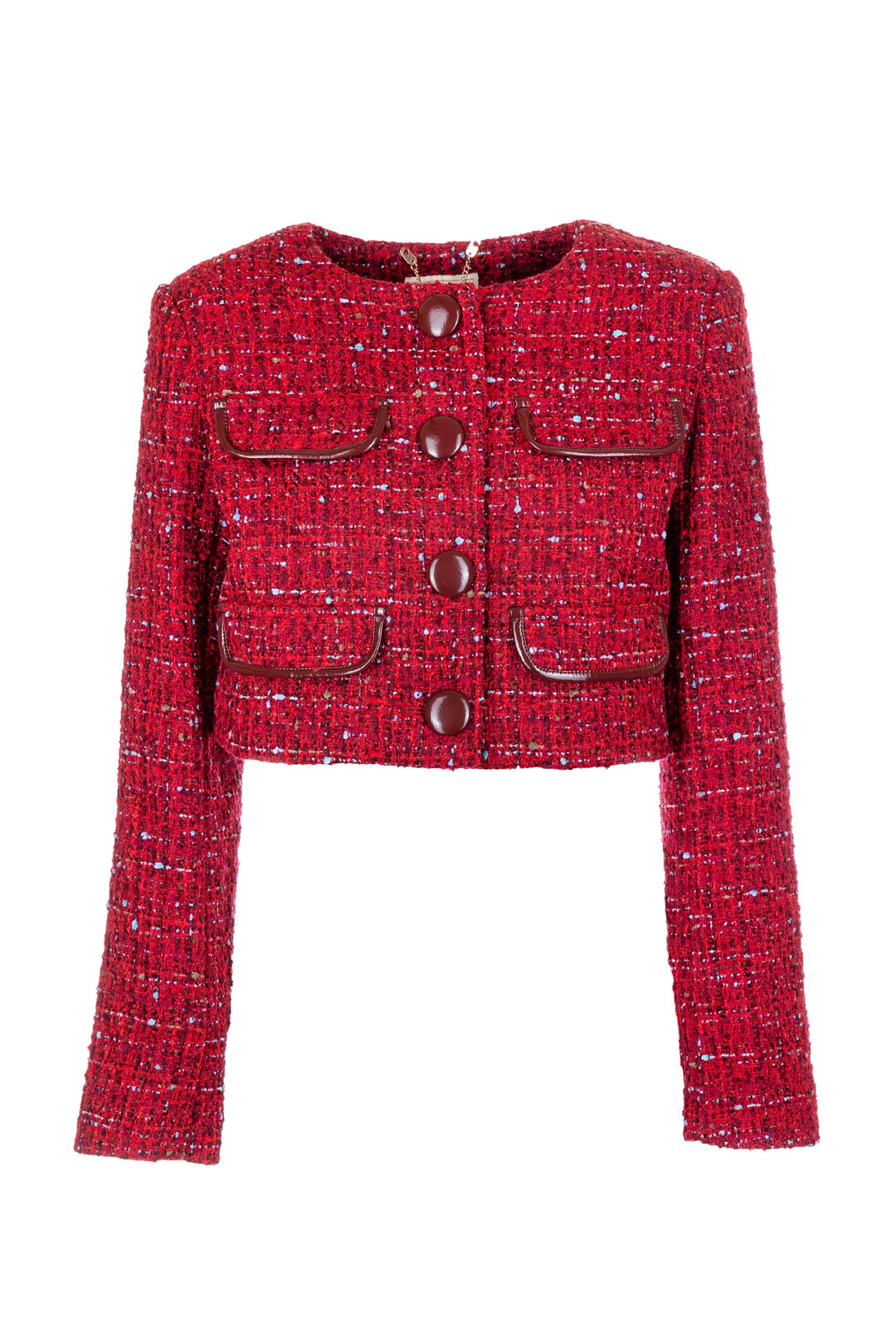 FRACOMINA Giacca cropped rossa in tweed - Mancinelli 1954