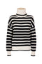 Maglia ampia a righe bianche e nere in misto lana
