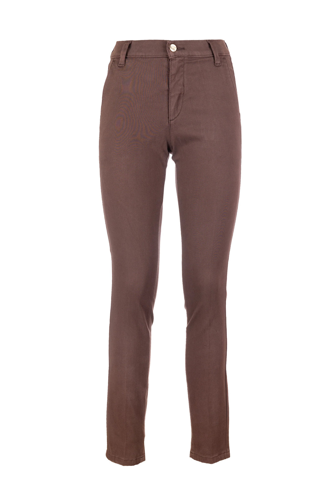 FRACOMINA Pantaloni slim chino marroni in gabardina di cotone stretch - Mancinelli 1954