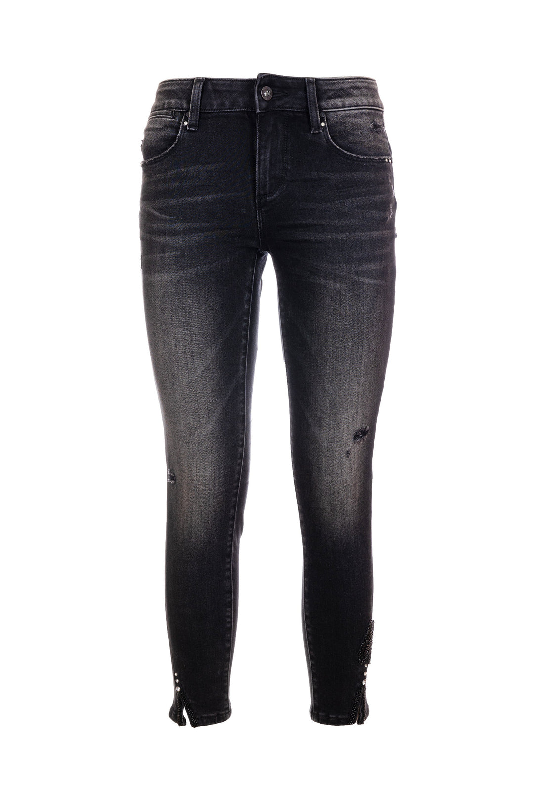 FRACOMINA Jeans slim effetto push up in denim nero con lavaggio medio - Mancinelli 1954