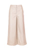 Pantalon raccourci jupe-culotte crème