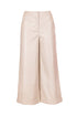 Pantaloni cropped modello culotte crema