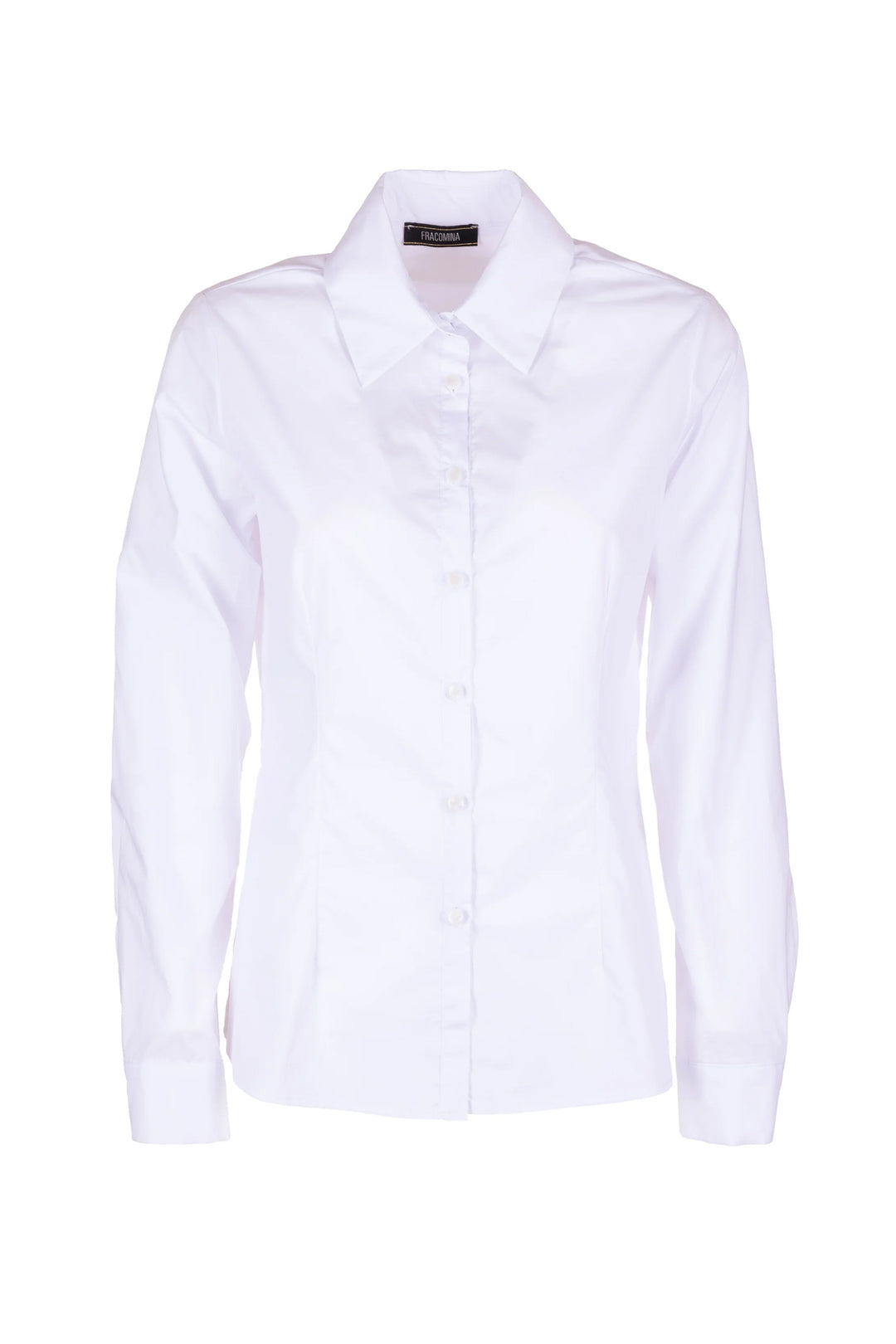 FRACOMINA Camicia regular bianca in popeline di cotone - Mancinelli 1954