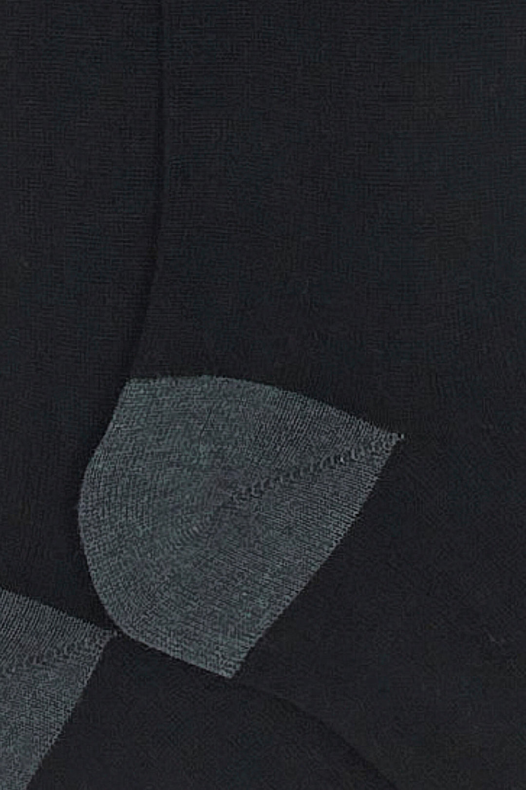 GALLO Calze lunghe cotone e cashmere nero tinta unita e contrasti - Mancinelli 1954