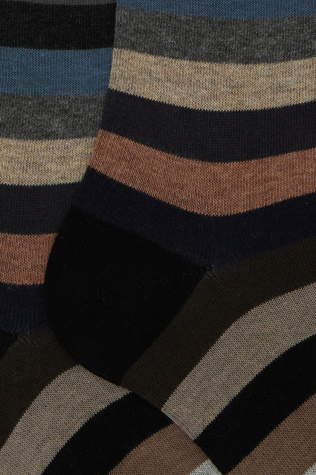GALLO Calze lunghe cotone grigio righe pari - Mancinelli 1954