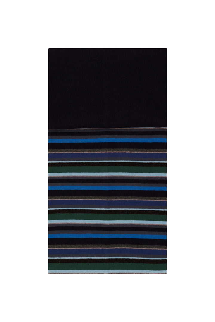 GALLO Scaldacollo unisex pile blu righe multicolor - Mancinelli 1954