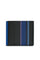 Portafoglio unisex pelle blu righe multicolor