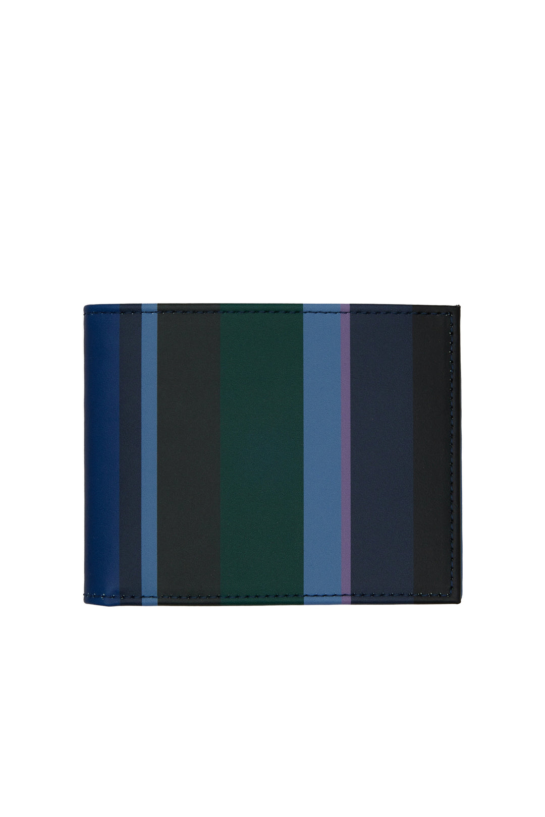 GALLO Portafoglio pelle blu righe multicolor - Mancinelli 1954