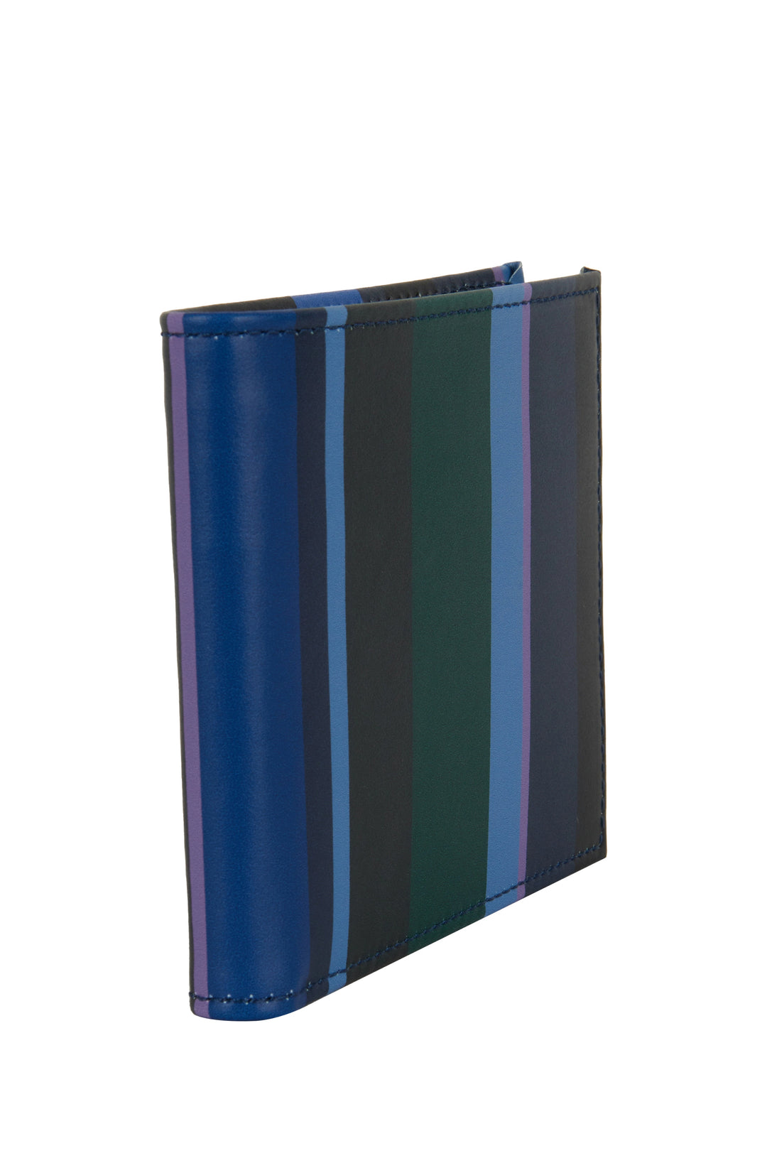 GALLO Portafoglio pelle blu righe multicolor - Mancinelli 1954