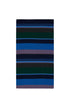 Sciarpa doppiata unisex lana e cashmere blu righe multicolor