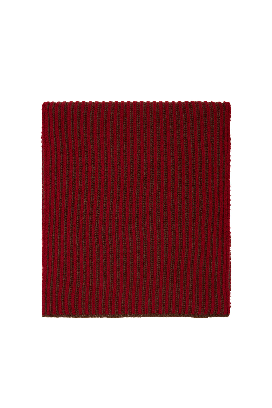 GALLO Sciarpa unisex lana e cashmere rossa costa inglese vanisé a due colori - Mancinelli 1954