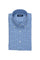 Camicia button down azzurra in cotone con micro-stampa geometrica