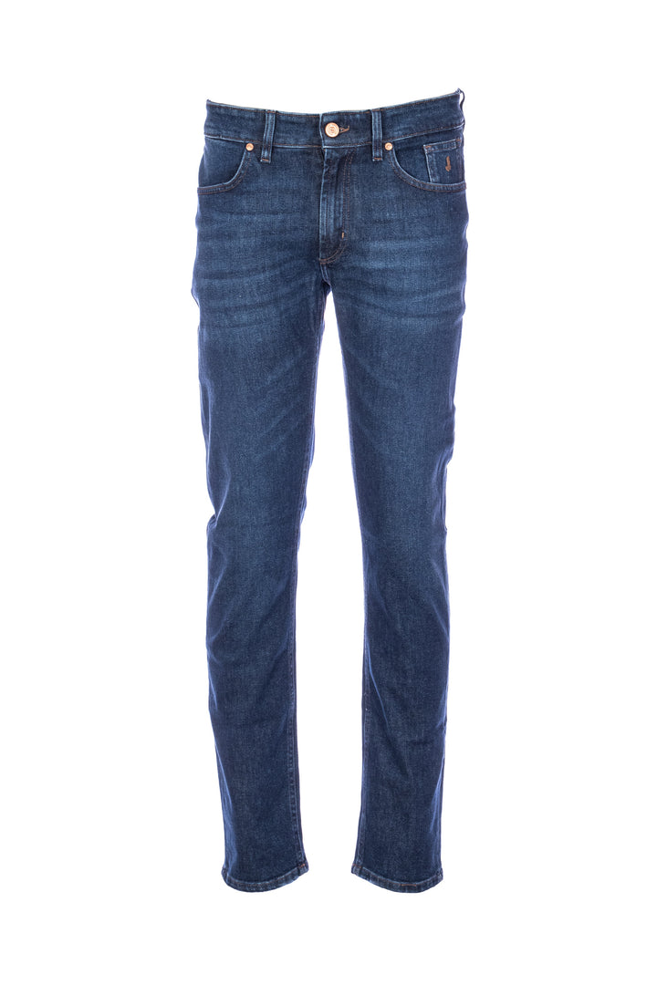 JECKERSON Jeans slim 5 tasche “JORDAN” in denim di cotone stretch lavaggio scuro - Mancinelli 1954
