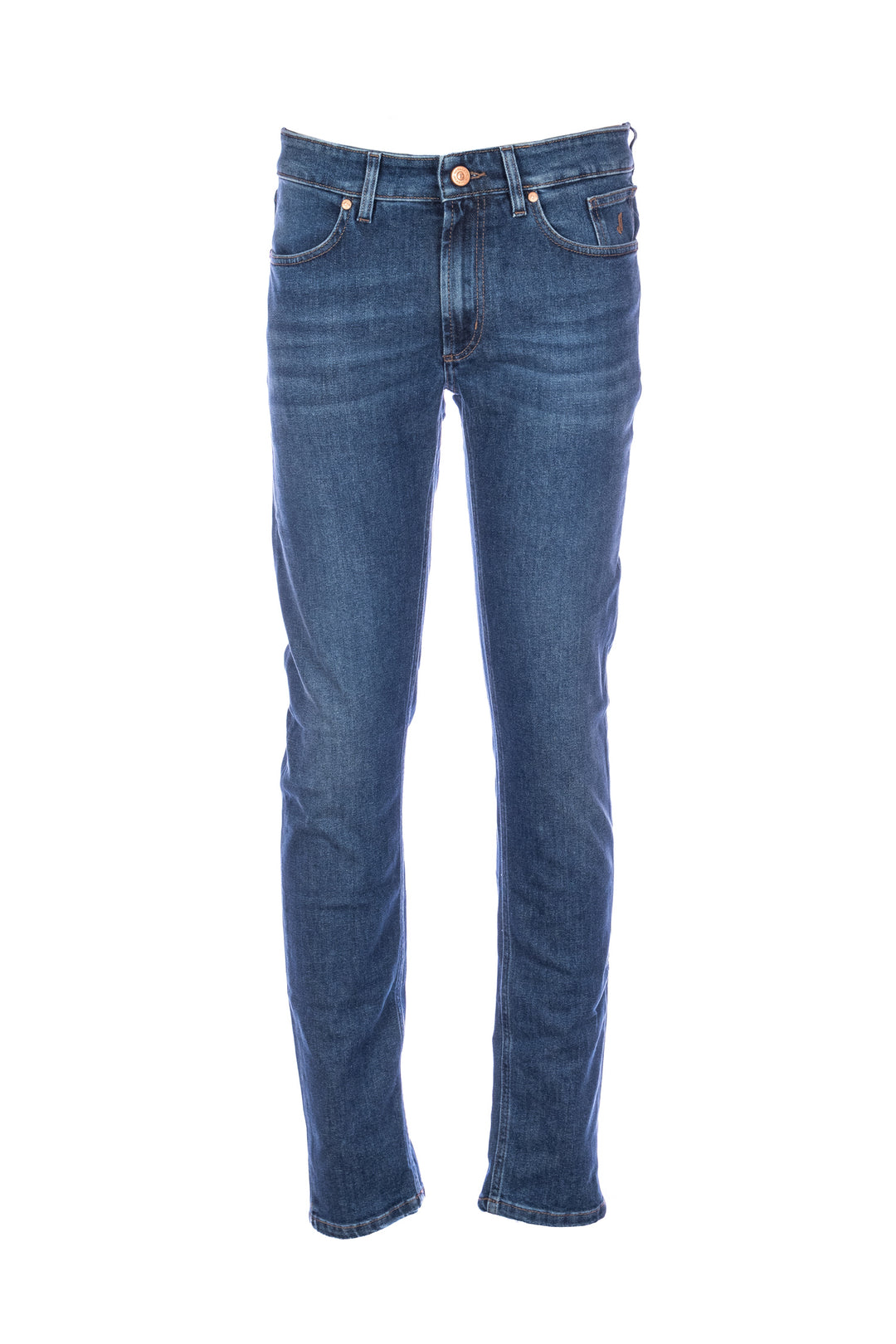 JECKERSON Jeans slim 5 tasche “JORDAN” in denim di cotone stretch lavaggio medio - Mancinelli 1954