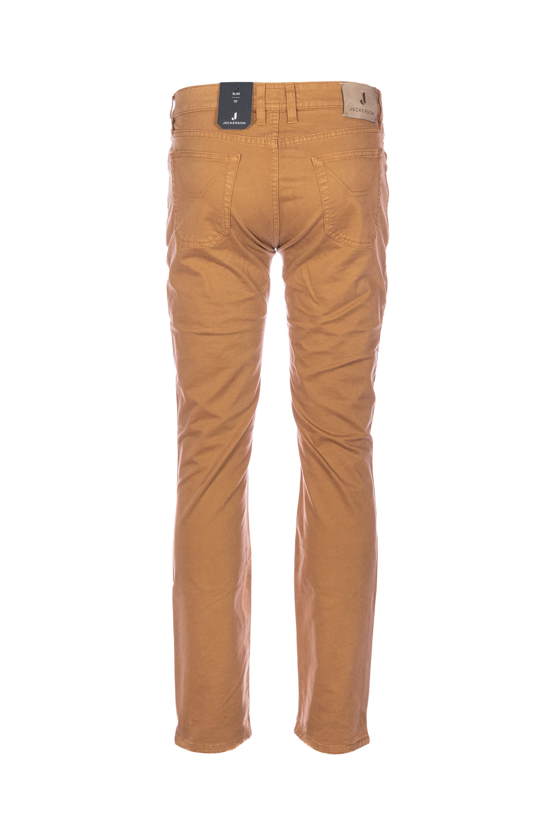 JECKERSON Pantalone slim 5 tasche “JORDAN” cammello in gabardina di cotone stretch - Mancinelli 1954
