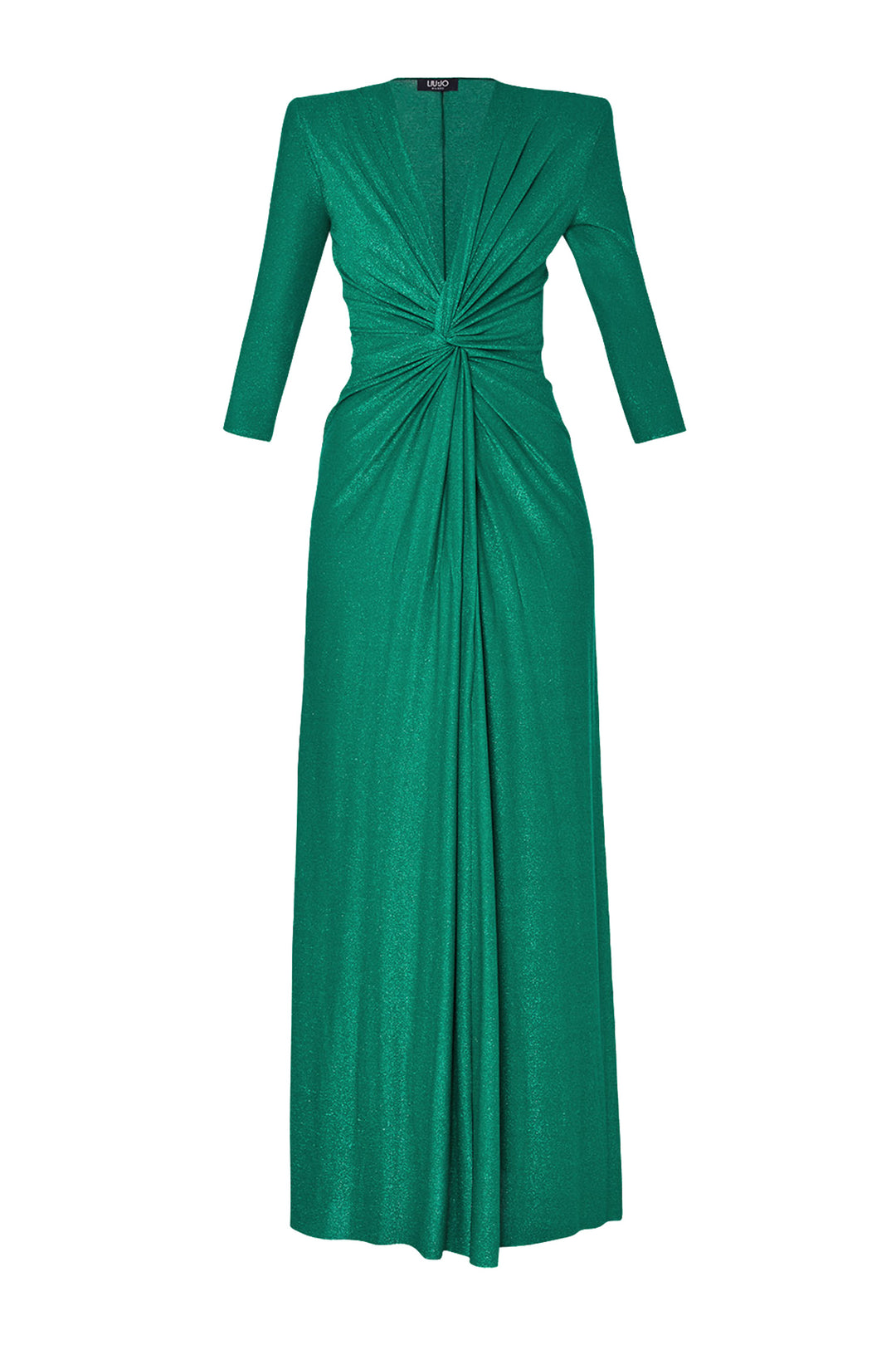 LIU JO Vestito da cerimonia verde in lurex con motivo arricciato - Mancinelli 1954