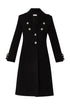 Cappotto nero in misto lana con bottoni