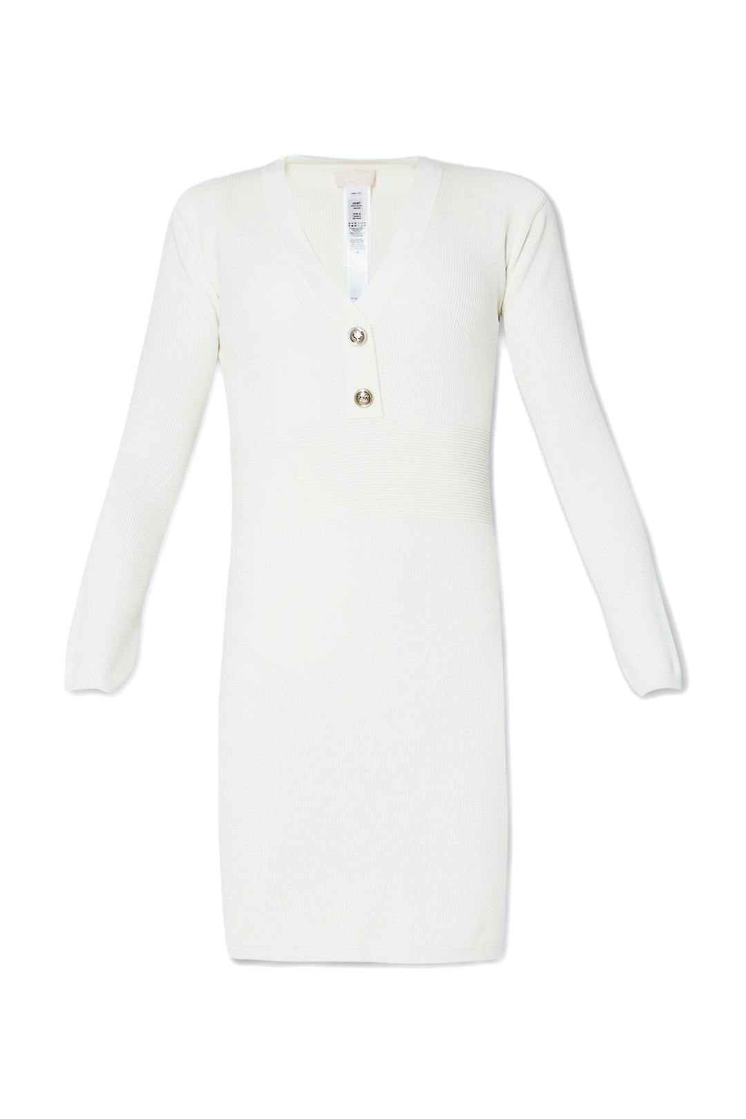 LIU JO White Liu Jo Better ribbed knit dress MF3381MA18F | Mancinelli 1954 LIU JO White Liu Jo Better ribbed knit dress MF3381MA18F | Mancinelli 1954