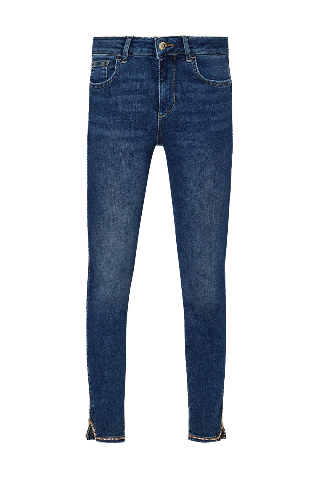 LIU JO Jeans skinny bottom up in denim di cotone stretch lavaggio used - Mancinelli 1954