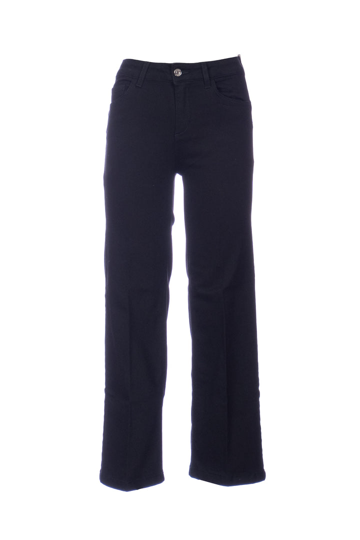 LIU JO Jeans cropped nero Liu Jo Better in denim di cotone stretch - Mancinelli 1954