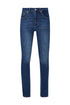 Jeans skinny bottom up in denim di cotone stretch lavaggio used